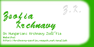 zsofia krchnavy business card